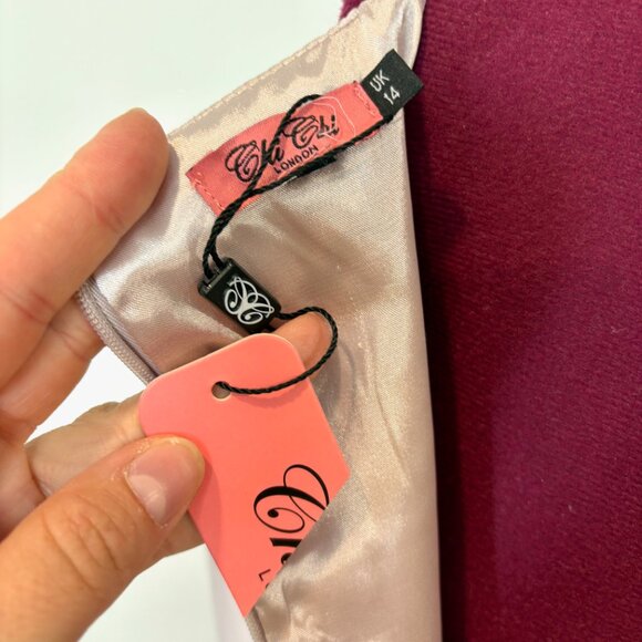 Chi Chi London Women's Cream and Pink Formal Prom Cocktail Dress sz 10 - Picture 9 of 13